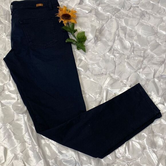 Massimo Dutti Navy Skinny Fit Brushed Cotton Pant‎ Size 8 - Picture 3 of 11